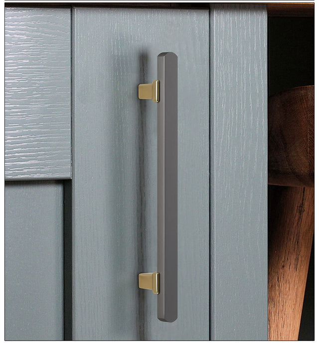 Modern Dark Grey Kitchen Cabinet Handles