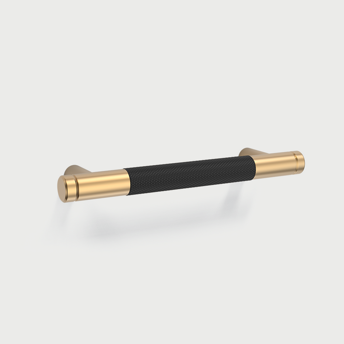 Modern Gold Knurled T-Bar Cabinet Handles