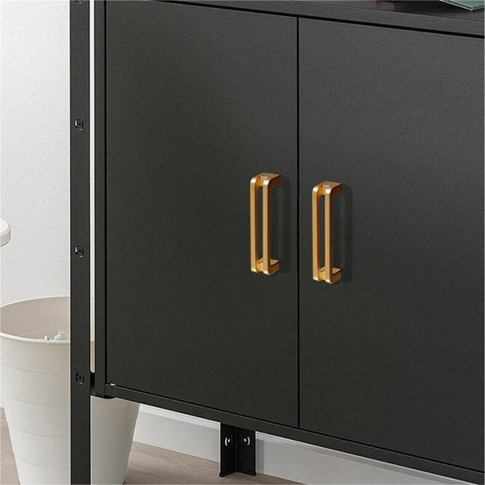 Black Kitchen Handles Zinc Alloy Cabinet Handles