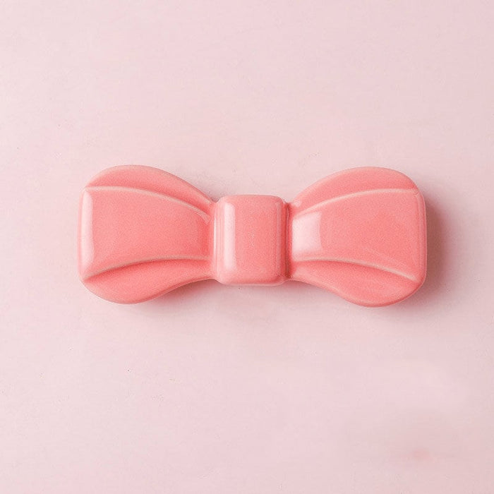 Colorful Bow Handles 3.75" Cute Ceramic Cabinet Knobs