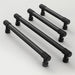 black cabinet handles