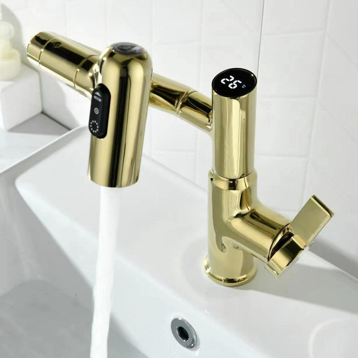 Intelligent Digital Display Bathroom Hot And Cold Basin Faucet