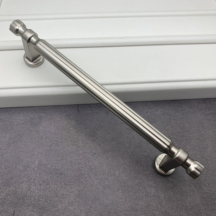 Modern T-Bar Silver Cabinet Handles