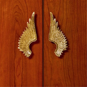 Retro European style brass wings wardrobe pulls