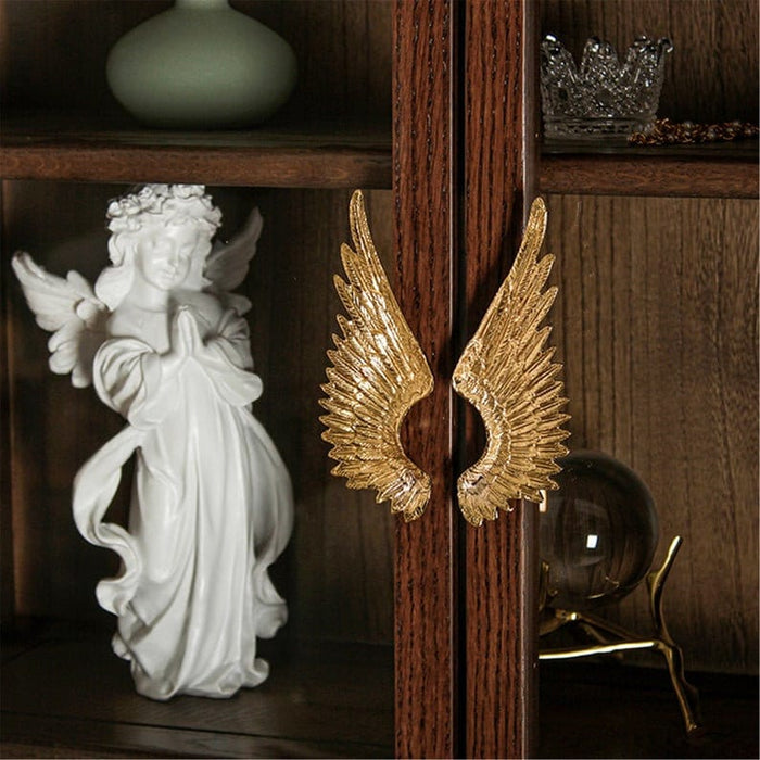 Retro European style brass wings wardrobe pulls