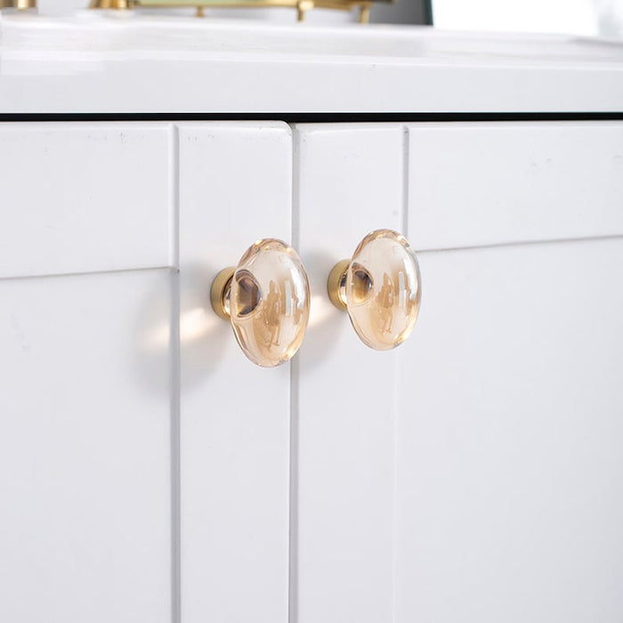 Crystal square pigeon eggs round modern knobs