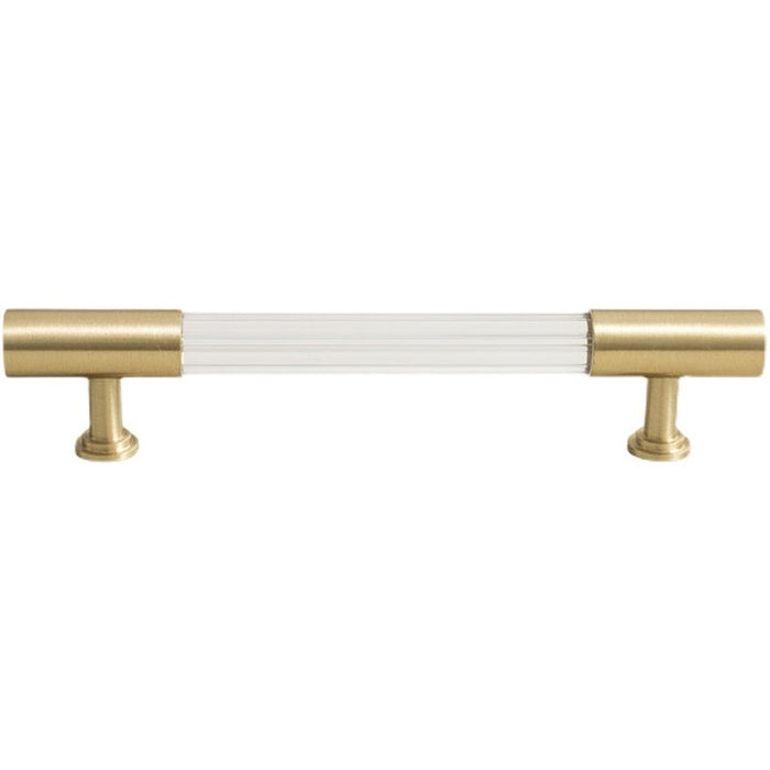 Acrylic Brass Drawer Handles/Straight grain Acrylic kitchen pull