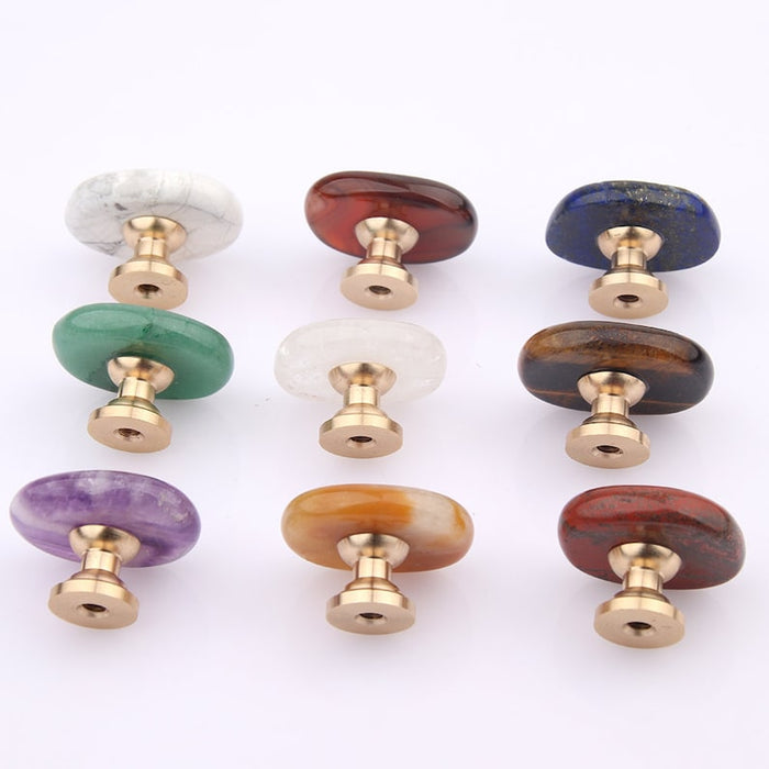 Oval stone Drawer Knobs/Crystal Stone Drawer Knob