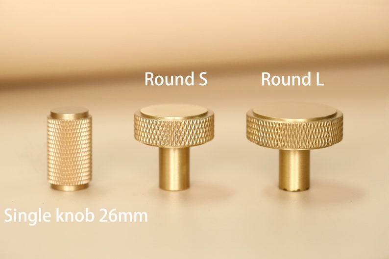 Knurled Antique Brass Drawer Handles Pull