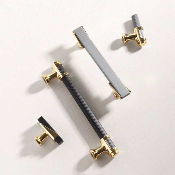 Black&Gold/ Gray&Gold Modern Wardrobe Cabinet Pulls