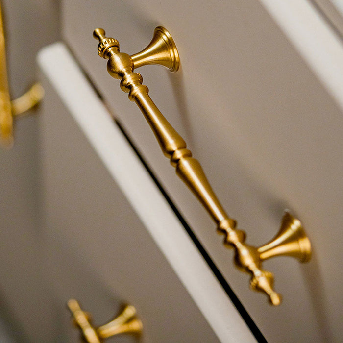 brushed brass kitchen handles